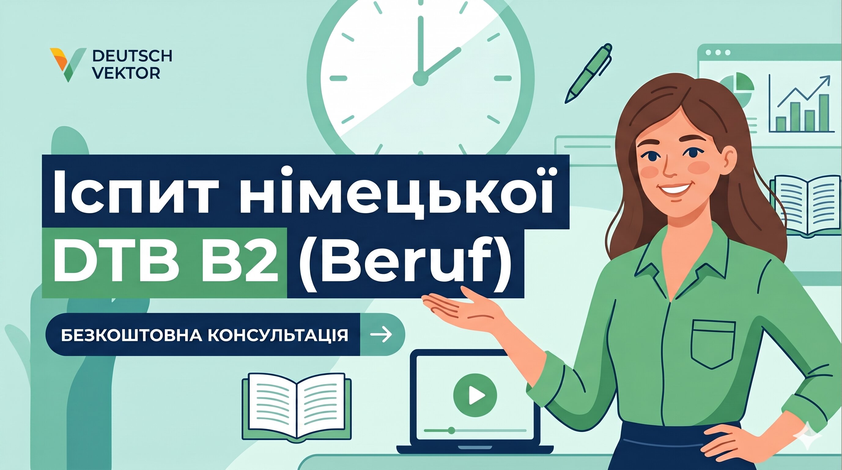 Іспит німецької DTB B2 (Beruf): як рахують бали та до чого готуватися