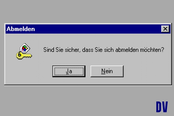 sich abmelden