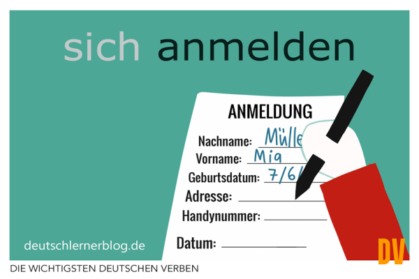 sich anmelden