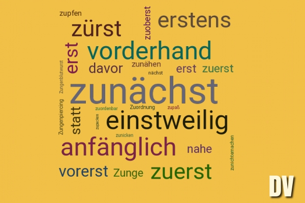 zunächst